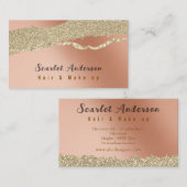 Moderne elegante eenvoudige glitter visitekaartje (Voorkant / Achterkant)