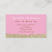 Moderne elegante eenvoudige glitter visitekaartje (Achterkant)