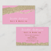 Moderne elegante eenvoudige glitter visitekaartje (Voorkant / Achterkant)