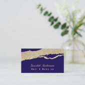 Moderne elegante eenvoudige glitter visitekaartje (Staand voorkant)