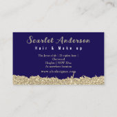 Moderne elegante eenvoudige glitter visitekaartje (Achterkant)