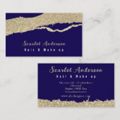 Moderne elegante eenvoudige glitter visitekaartje (Voorkant / Achterkant)