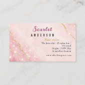 Moderne elegante eenvoudige glitter visitekaartje (Achterkant)