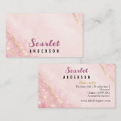 Moderne elegante eenvoudige glitter visitekaartje (Voorkant / Achterkant)