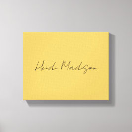 Moderne Elegante Eenvoudige Gouden Kleurencalligra Canvas Afdruk