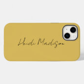 Moderne Elegante Eenvoudige Gouden Kleurencalligra Case-Mate iPhone Case (Achterkant (horizontaal))