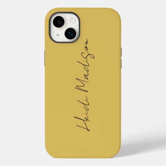 Moderne Elegante Eenvoudige Gouden Kleurencalligra Case-Mate iPhone Case (Achterkant)