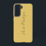 Moderne Elegante Eenvoudige Gouden Kleurencalligra Samsung Galaxy Hoesje<br><div class="desc">De rendy Sjabloon van de Retrostijl voor alle behoeften.</div>