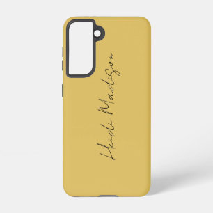 Moderne Elegante Eenvoudige Gouden Kleurencalligra Samsung Galaxy Hoesje