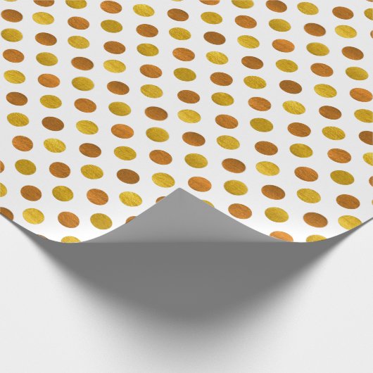 Moderne Elegante Eenvoudige Klasse Witte Gouden St Cadeaupapier (Hoek)