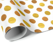 Moderne Elegante Eenvoudige Klasse Witte Gouden St Cadeaupapier (Rol Hoek)