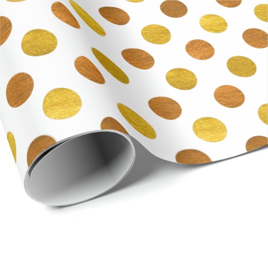 Moderne Elegante Eenvoudige Klasse Witte Gouden St Cadeaupapier (Rol Hoek)