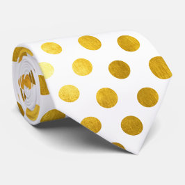 Moderne Elegante Eenvoudige Klasse Witte Gouden St Stropdas