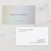 Moderne Elegante Eenvoudige Kleurrijke Plain Profe Visitekaartje (Voorkant / Achterkant)