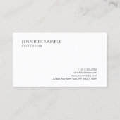 Moderne Elegante Eenvoudige Kleurrijke Plain Profe Visitekaartje (Achterkant)