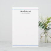 Moderne Elegante Eenvoudige Minimalist Briefpapier (Staand voorkant)