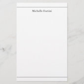 Moderne Elegante Eenvoudige Minimalist Briefpapier (Voorkant)