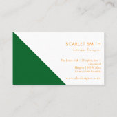 Moderne elegante eenvoudige minimalist visitekaartje (Achterkant)