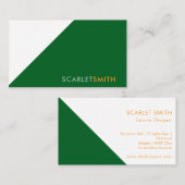 Moderne elegante eenvoudige minimalist visitekaartje (Voorkant / Achterkant)