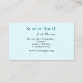 Moderne elegante eenvoudige minimalist visitekaartje (Achterkant)