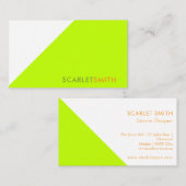 Moderne elegante eenvoudige minimalist visitekaartje (Voorkant / Achterkant)