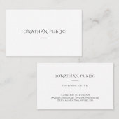 Moderne Elegante Eenvoudige Minimalistische Templa Visitekaartje (Voorkant / Achterkant)