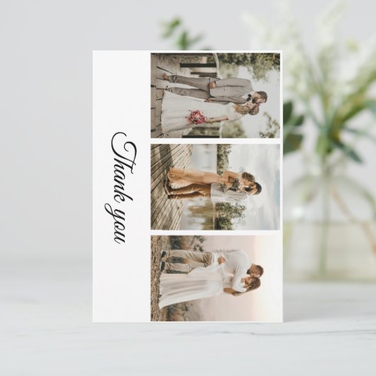 Moderne Elegante Eenvoudige Minimalistische Trouwf RSVP Kaartje (Staand voorkant)