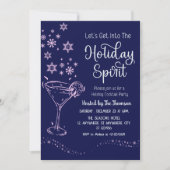 Moderne Elegante Eenvoudige Navy Roze Vakantie Coc Kaart (Voorkant)