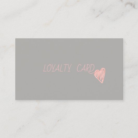 Moderne, elegante, eenvoudige professionele harten klantenkaartje (Voorkant)