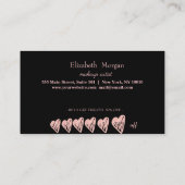 Moderne, elegante, eenvoudige professionele kunste klantenkaartje (Achterkant)