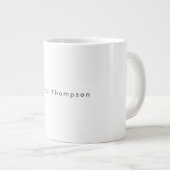 Moderne Elegante Eenvoudige Professionele Naam Grote Koffiekop (Voorkant rechts)