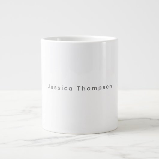 Moderne Elegante Eenvoudige Professionele Naam Grote Koffiekop (Voorkant)