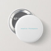 Moderne Elegante Eenvoudige Professionele Naam Ronde Button 5,7 Cm (Voorkant /achterkant)