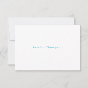 Moderne Elegante Eenvoudige Professionele Naam RSVP Kaartje