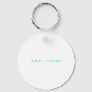 Moderne Elegante Eenvoudige Professionele Naam Sleutelhanger