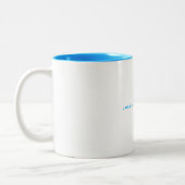 Moderne Elegante Eenvoudige Professionele Naam Tweekleurige Koffiemok (Links)