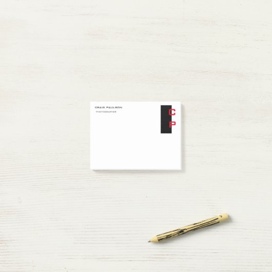 Moderne, elegante, eenvoudige professionele post-it® notes (Op bureau)