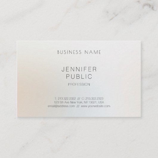 Moderne Elegante Eenvoudige Professionele Schoonhe Visitekaartje (Achterkant)