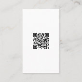 Moderne Elegante Eenvoudige QR-code Template Verti Visitekaartje (Achterkant)