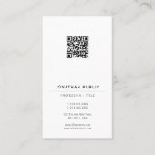 Moderne Elegante Eenvoudige QR-code Template Verti Visitekaartje (Voorkant)