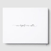 Moderne Elegante Eenvoudige Romantische Minimalist Gastenboek (Achterkant)