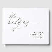 Moderne Elegante Eenvoudige Romantische Minimalist Gastenboek (Voorkant)