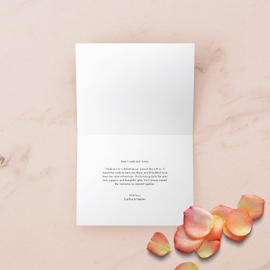 Moderne Elegante Eenvoudige Script Chic Fotobruilo Bedankkaart