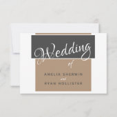 Moderne Elegante Eenvoudige Script RSVP Menukeuze Kaartje (Achterkant)