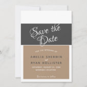 Moderne Elegante Eenvoudige Script Save the Date K Kaart (Voorkant)