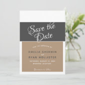 Moderne Elegante Eenvoudige Script Save the Date K Kaart (Staand voorkant)