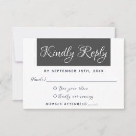 Moderne Elegante Eenvoudige Script Vriendelijk Ant RSVP Kaartje