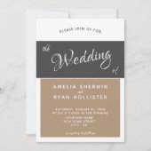 Moderne Elegante Eenvoudige Scriptie Bruiloft Kaart (Voorkant)