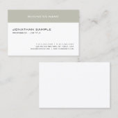 Moderne Elegante Eenvoudige Sjabloon Sophisticated Visitekaartje (Voorkant / Achterkant)