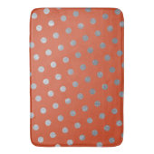 Moderne Elegante Eenvoudige Terracotta Zilveren St Badmat (Voorkant Verticaal)